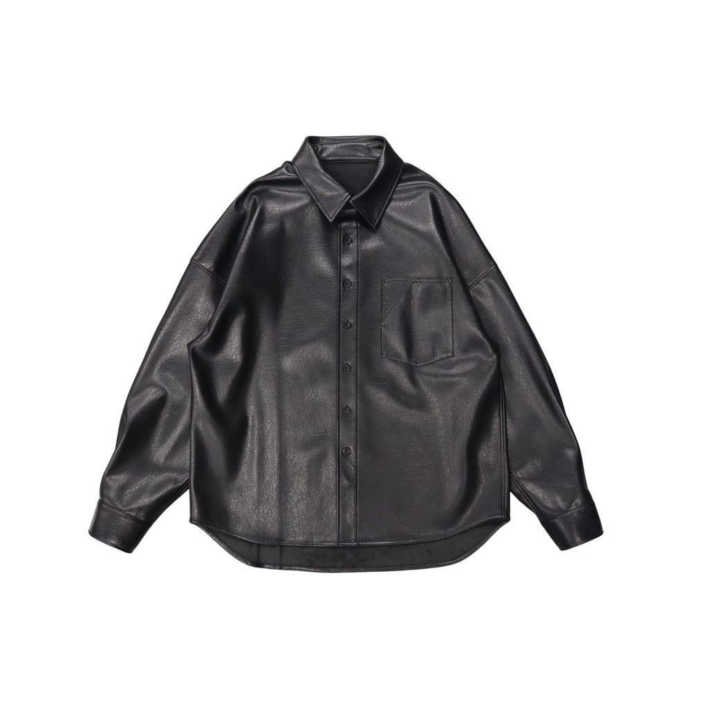Black Leather Shirt product image