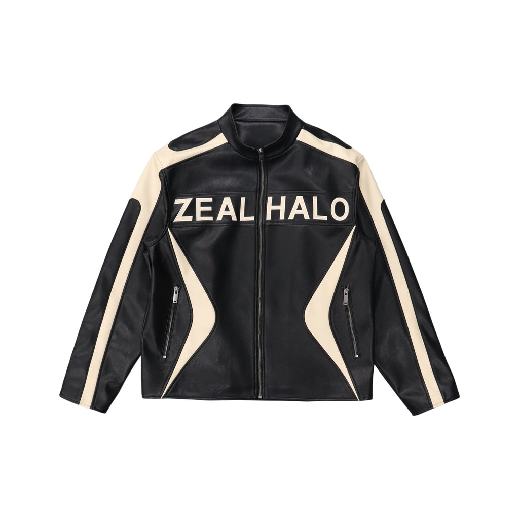 Beige-Black Paneled Jacket product image