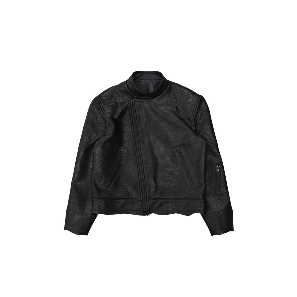 Lace-Trim Leather Jacket product image