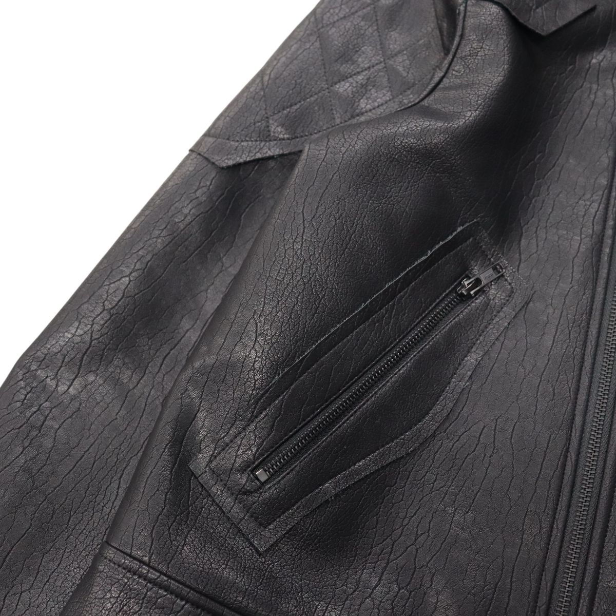 Lace-Trim Leather Jacket product image