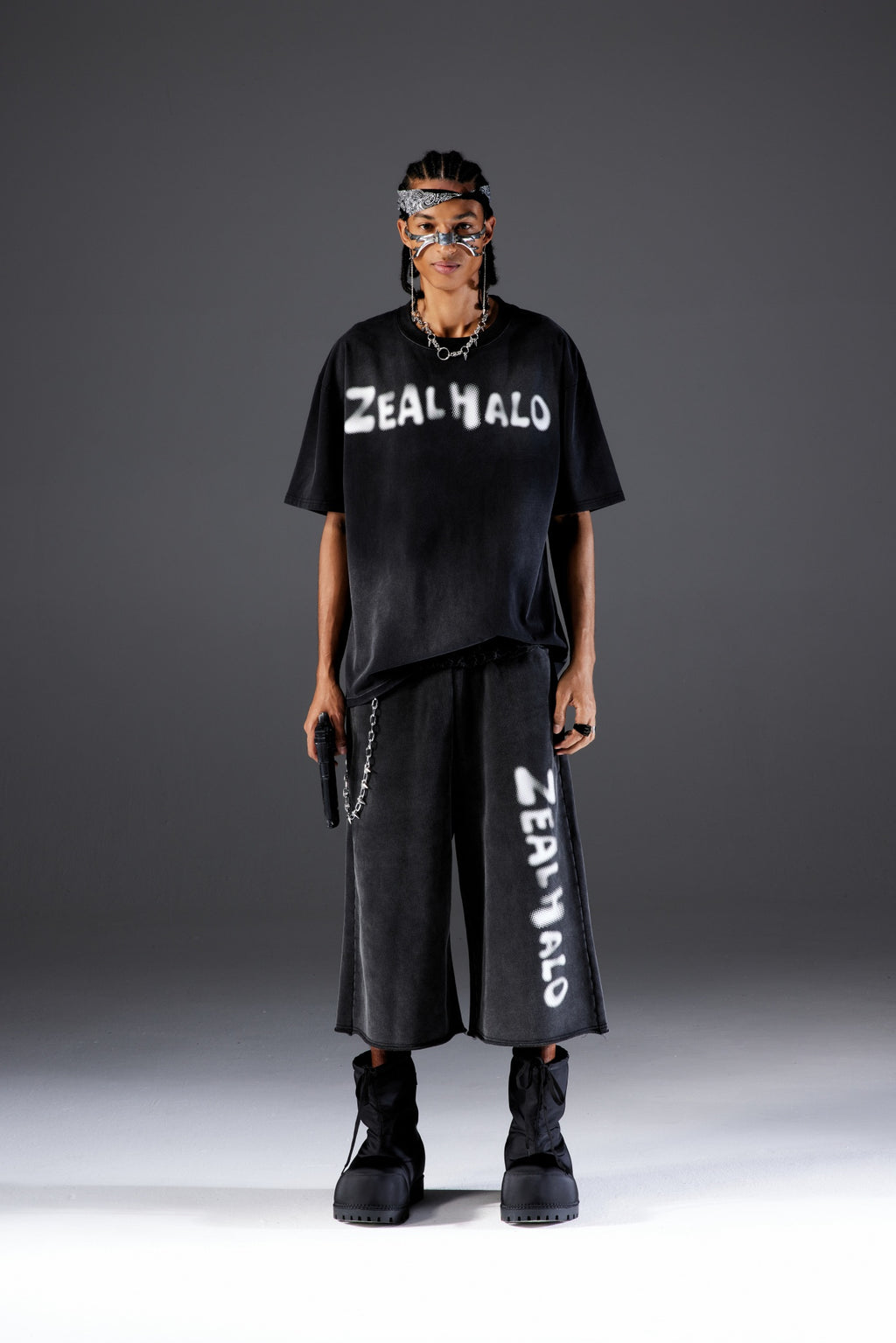 Irregular Spray Acid Wash T-Shirt