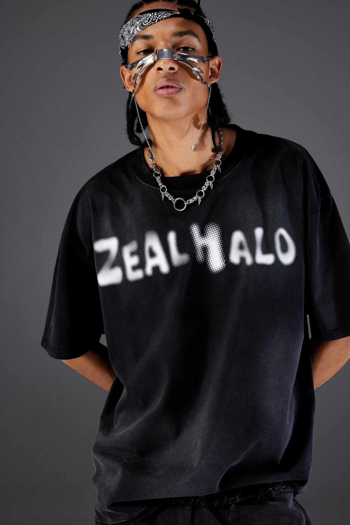 Irregular Spray Acid Wash T-Shirt