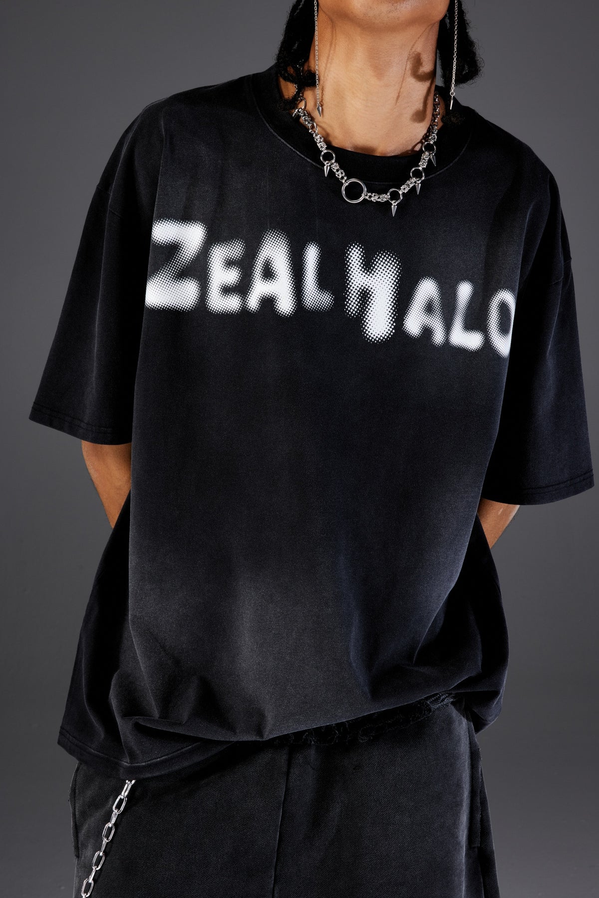 Irregular Spray Acid Wash T-Shirt
