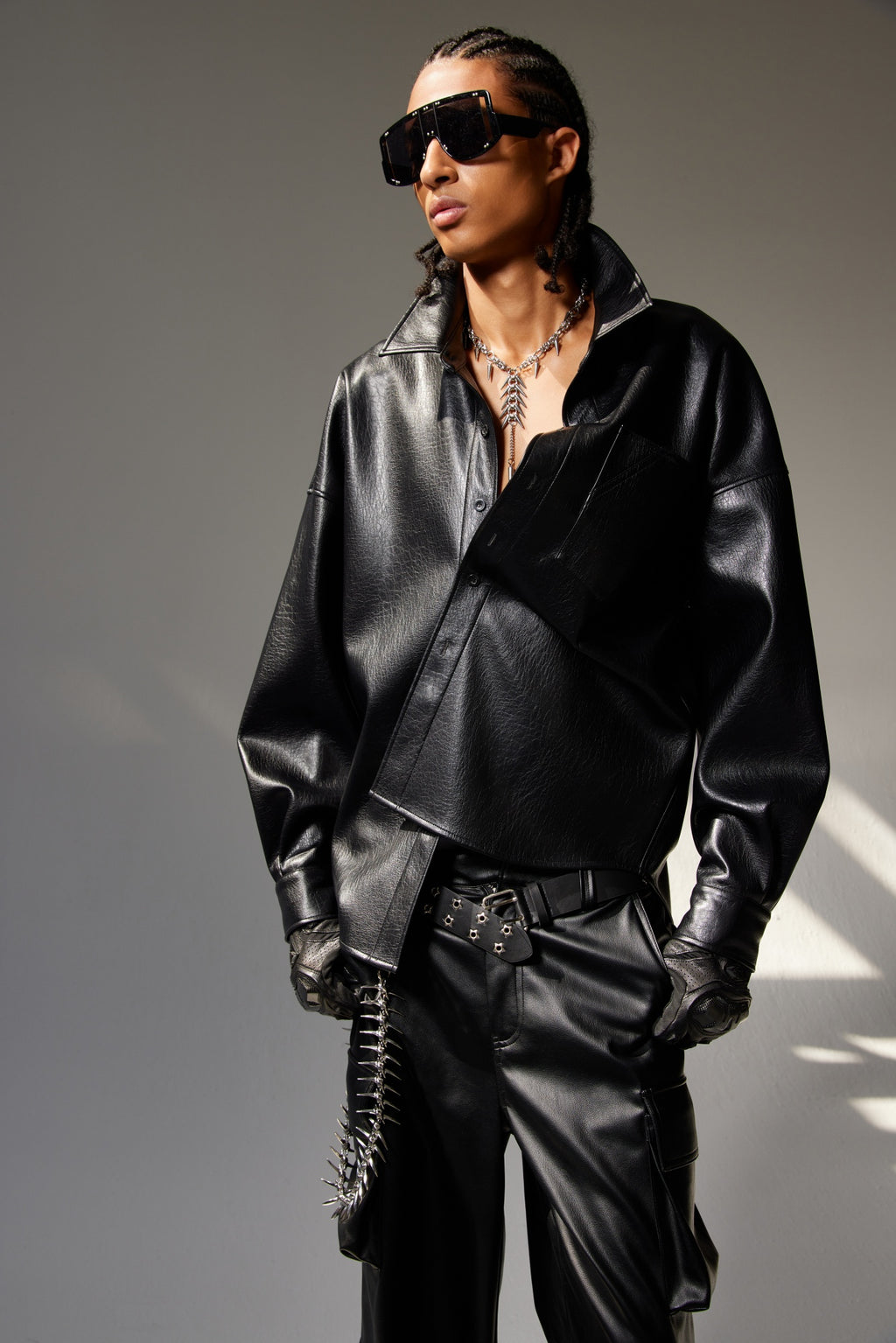 Black Leather Shirt