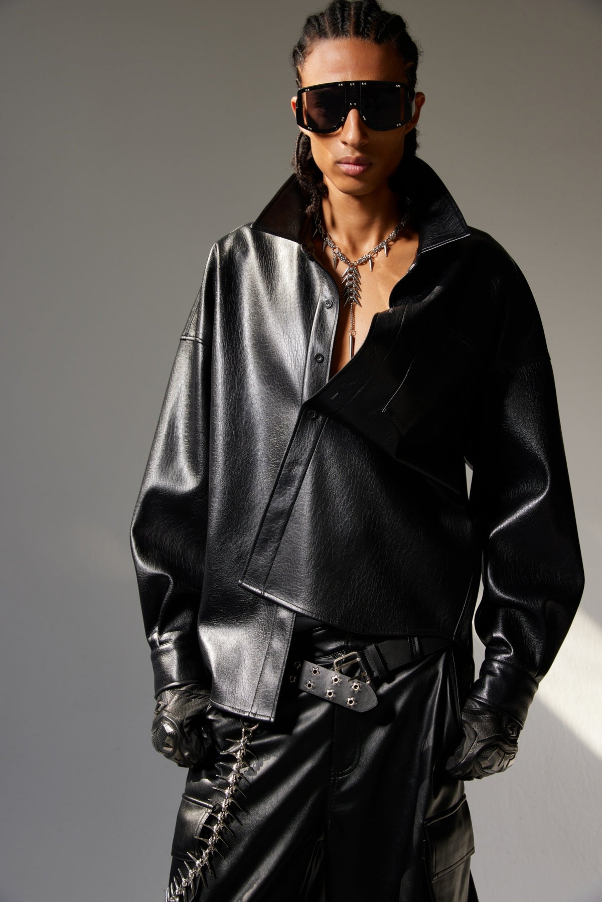 Black Leather Shirt