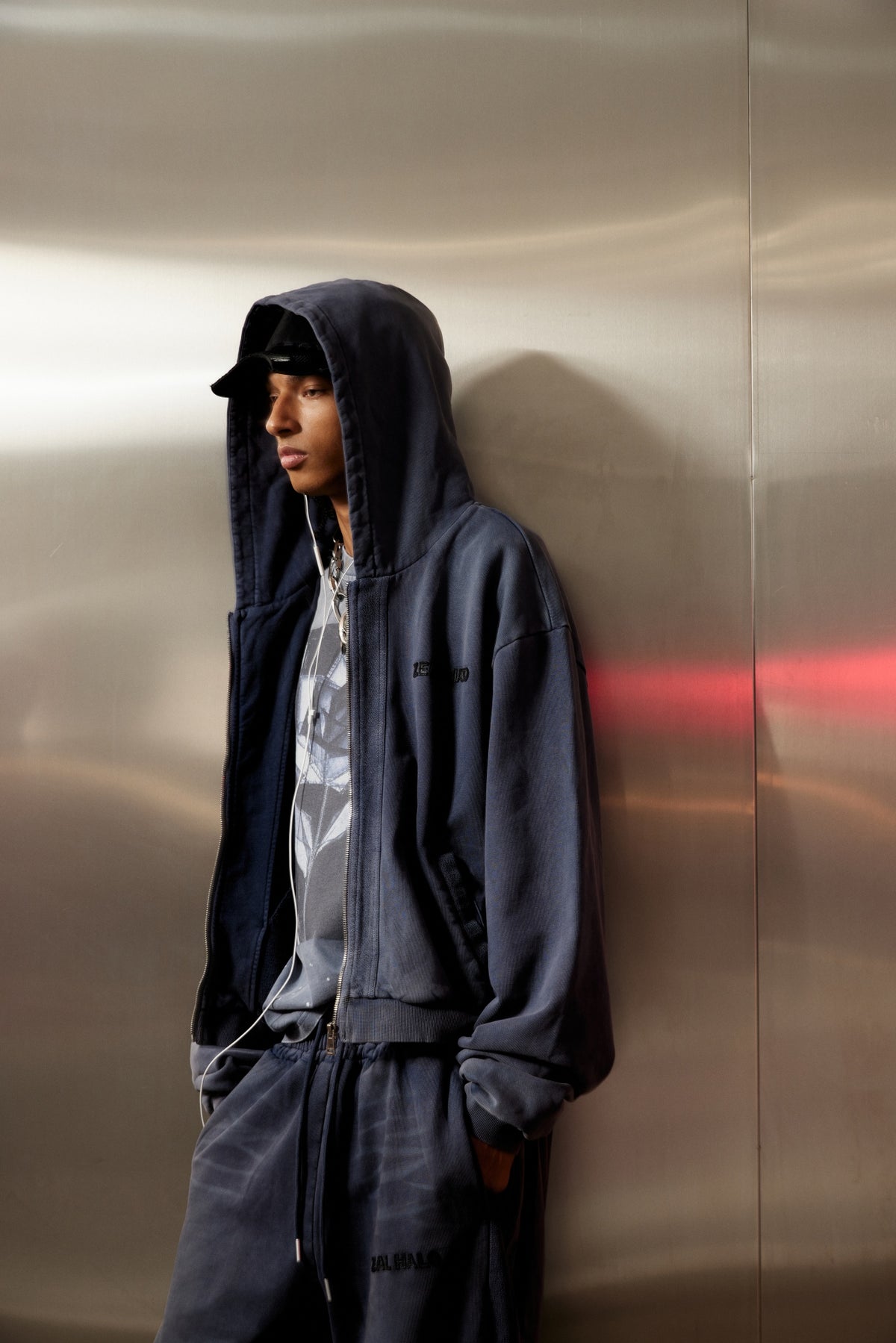 Navy Dye Boxy Hoodie