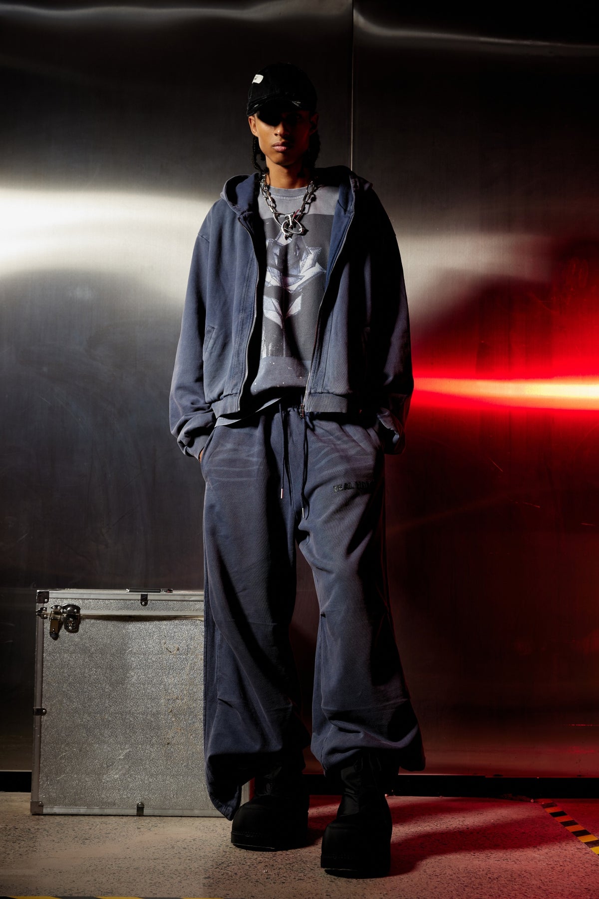 Navy Dye Boxy Sweatpants