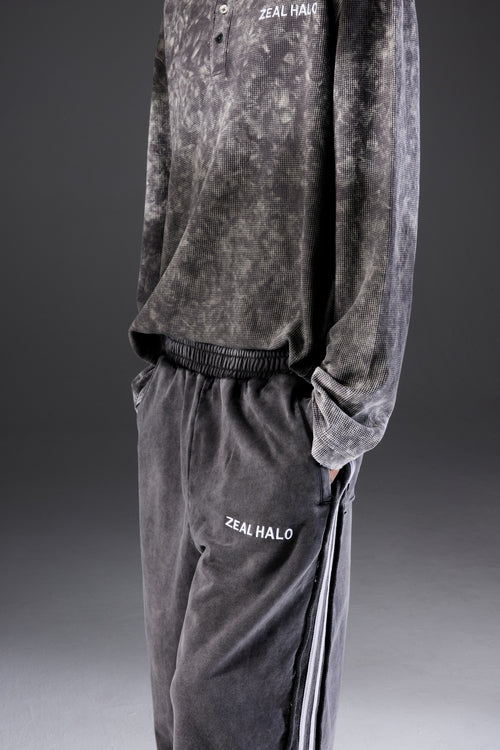 Baggy Striped Acid Wash Sweatpants