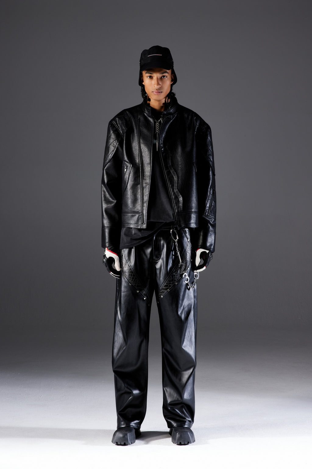 Rock crack Leather Jacket