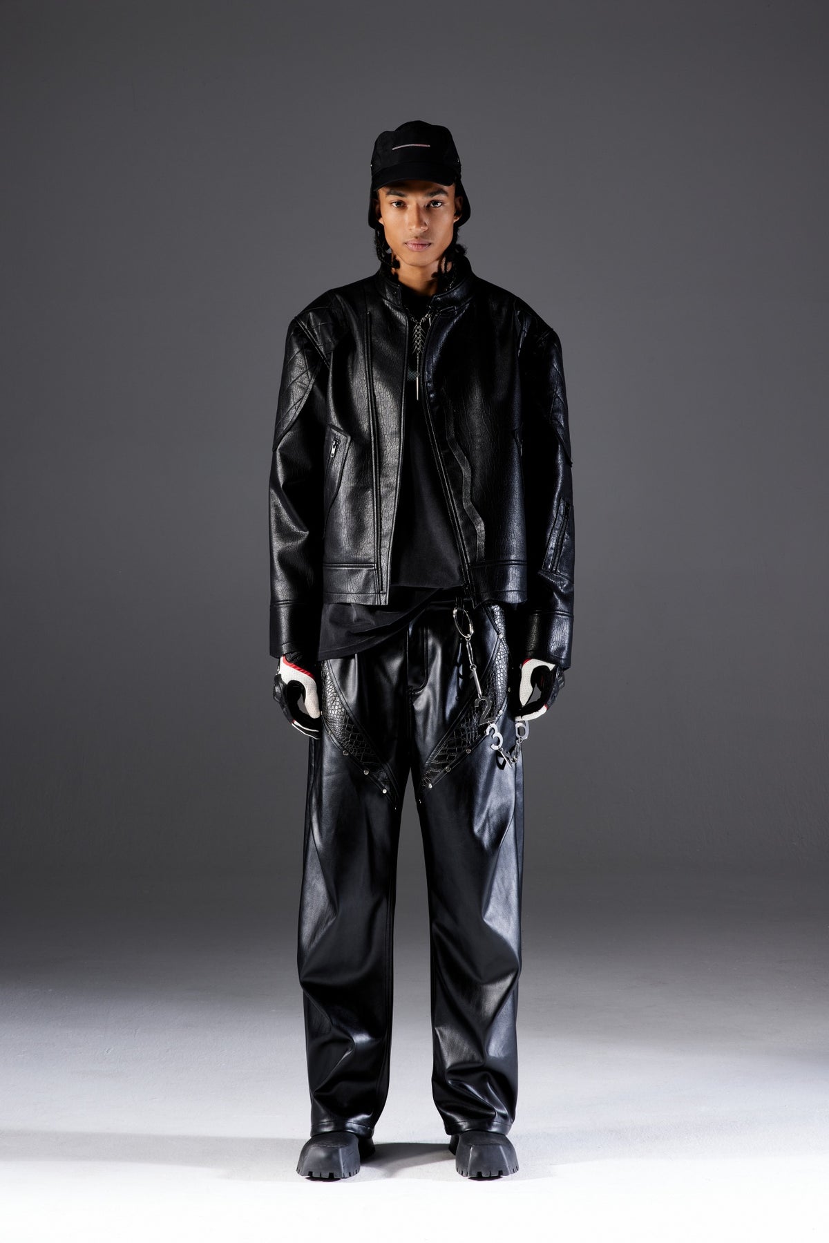 Rock crack Leather Jacket