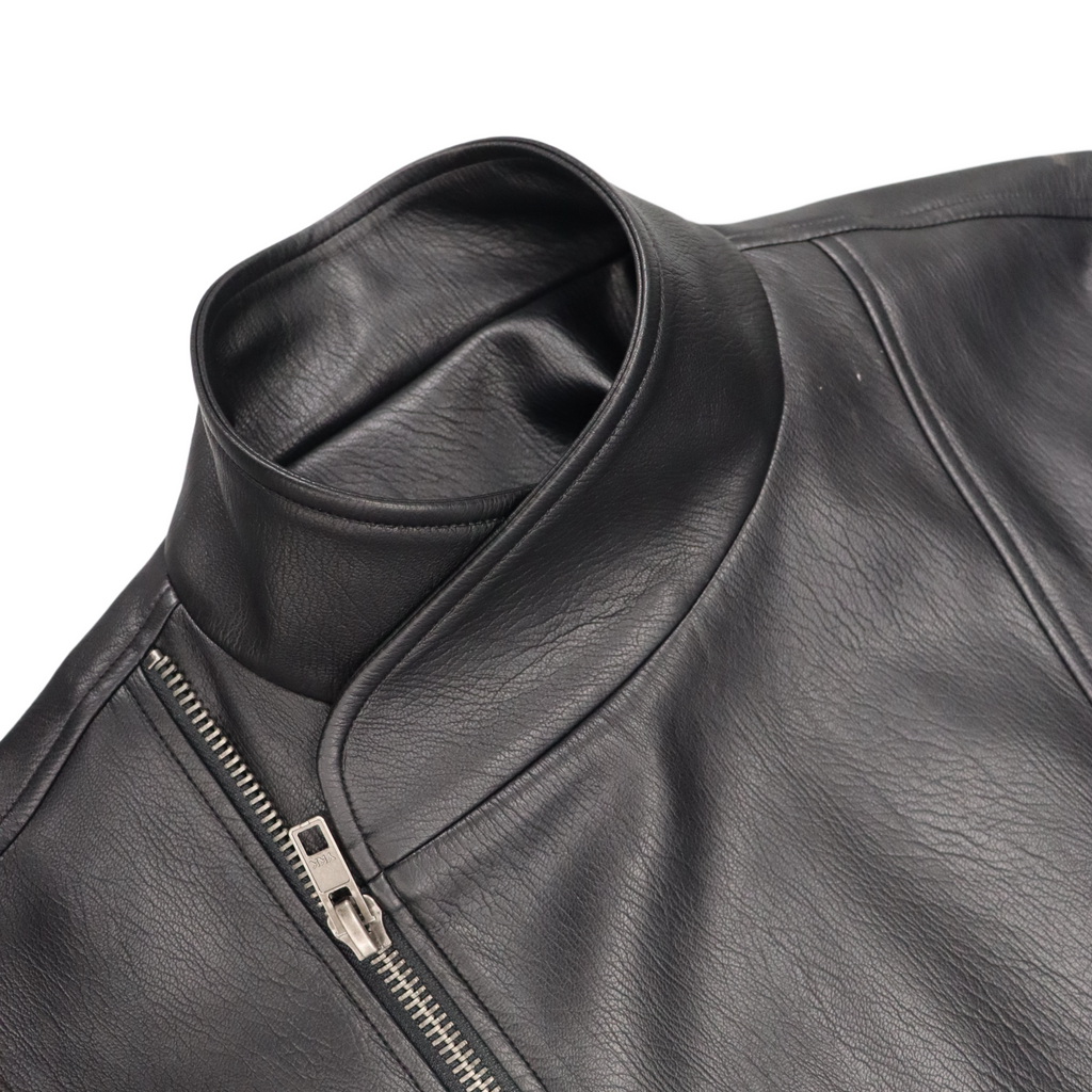Black Matte Long Leather Coat product image