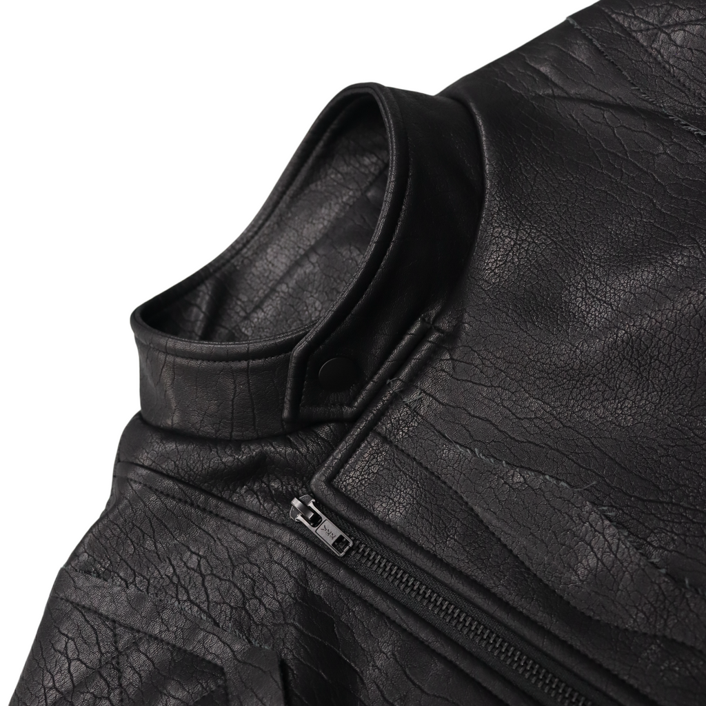 Lace-Trim Leather Jacket product image